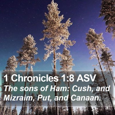 1 Chronicles 1:8 ASV Bible Verse Image