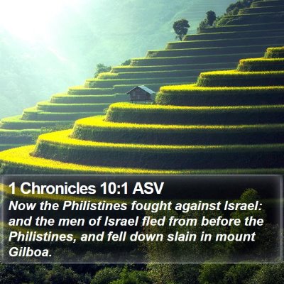 1 Chronicles 10:1 ASV Bible Verse Image