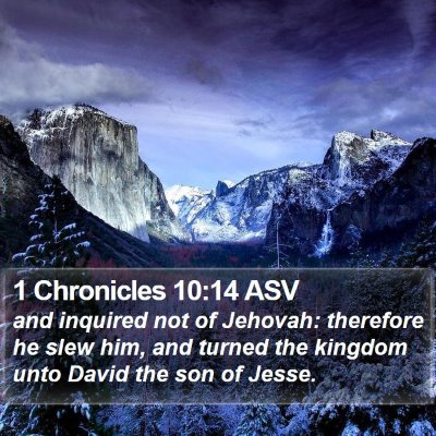 1 Chronicles 10:14 ASV Bible Verse Image