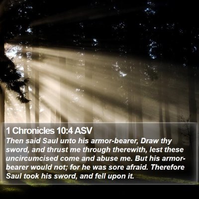 1 Chronicles 10:4 ASV Bible Verse Image