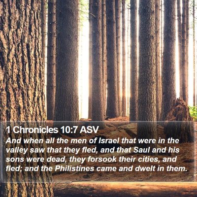 1 Chronicles 10:7 ASV Bible Verse Image