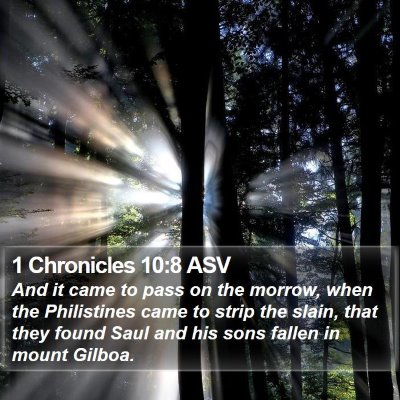 1 Chronicles 10:8 ASV Bible Verse Image