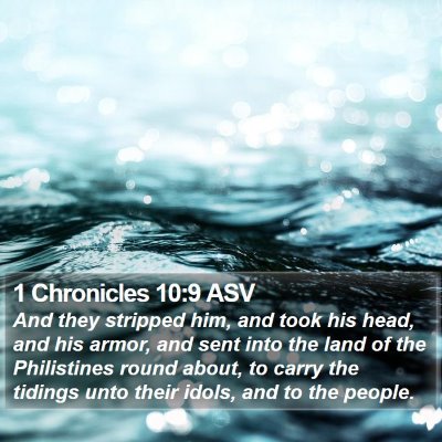 1 Chronicles 10:9 ASV Bible Verse Image