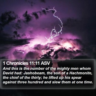 1 Chronicles 11:11 ASV Bible Verse Image