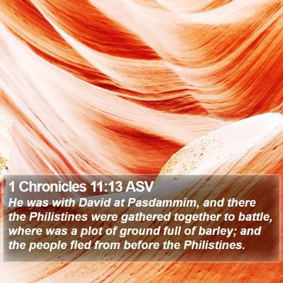 1 Chronicles 11:13 ASV Bible Verse Image
