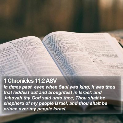 1 Chronicles 11:2 ASV Bible Verse Image