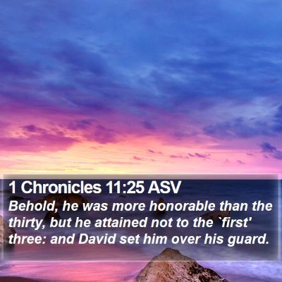 1 Chronicles 11:25 ASV Bible Verse Image