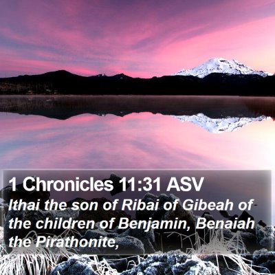 1 Chronicles 11:31 ASV Bible Verse Image
