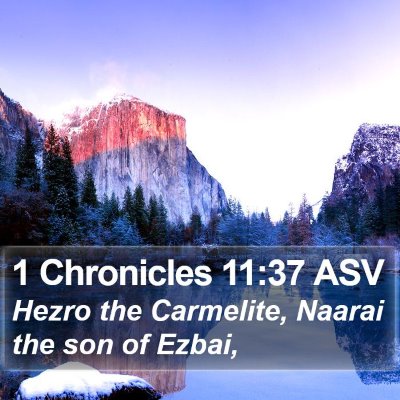 1 Chronicles 11:37 ASV Bible Verse Image