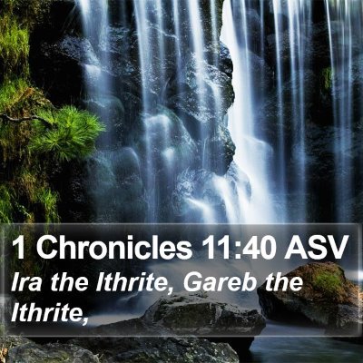 1 Chronicles 11:40 ASV Bible Verse Image
