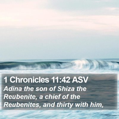 1 Chronicles 11:42 ASV Bible Verse Image
