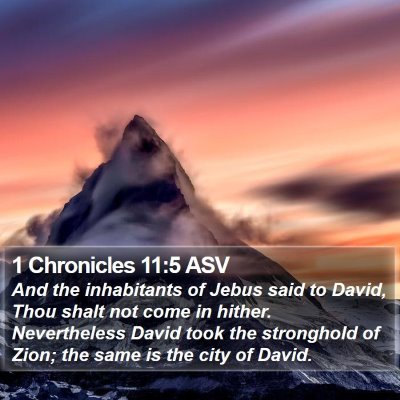 1 Chronicles 11:5 ASV Bible Verse Image