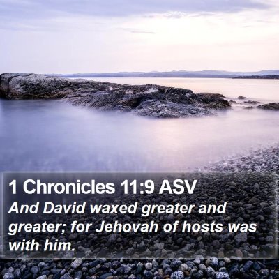 1 Chronicles 11:9 ASV Bible Verse Image