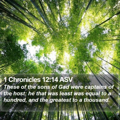 1 Chronicles 12:14 ASV Bible Verse Image