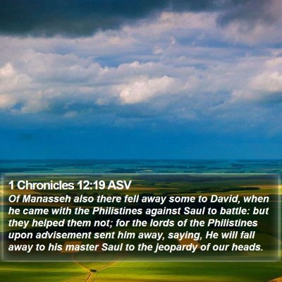 1 Chronicles 12:19 ASV Bible Verse Image