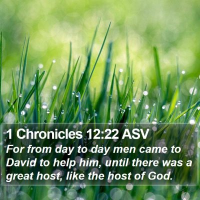 1 Chronicles 12:22 ASV Bible Verse Image
