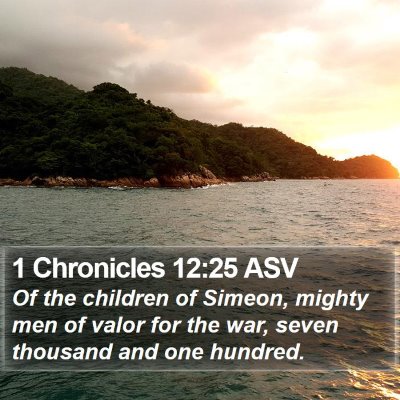 1 Chronicles 12:25 ASV Bible Verse Image