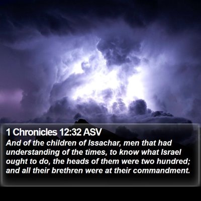 1 Chronicles 12:32 ASV Bible Verse Image