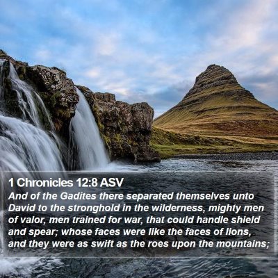 1 Chronicles 12:8 ASV Bible Verse Image