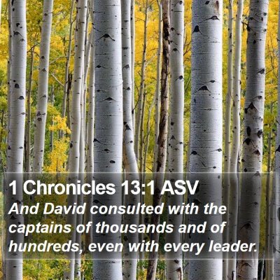 1 Chronicles 13:1 ASV Bible Verse Image