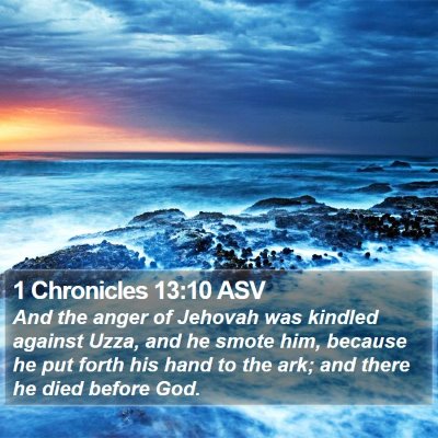1 Chronicles 13:10 ASV Bible Verse Image