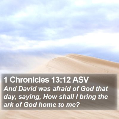 1 Chronicles 13:12 ASV Bible Verse Image