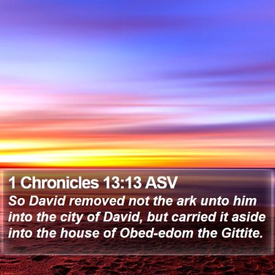 1 Chronicles 13:13 ASV Bible Verse Image