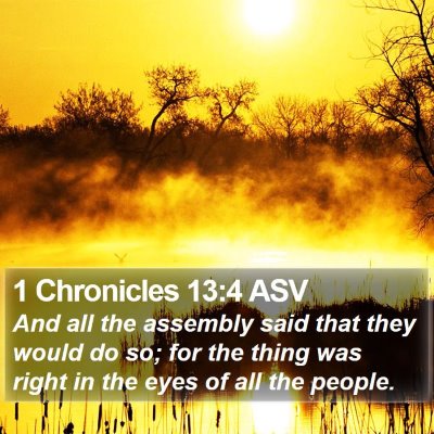 1 Chronicles 13:4 ASV Bible Verse Image