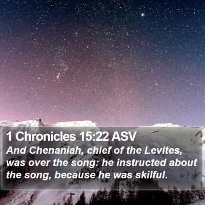 1 Chronicles 15:22 ASV Bible Verse Image