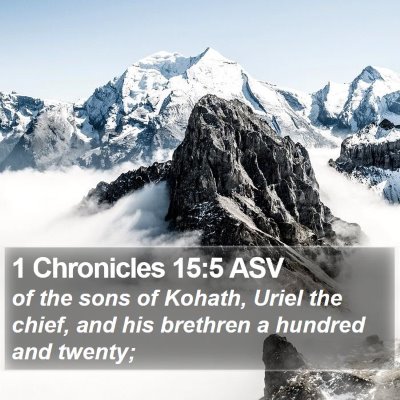 1 Chronicles 15:5 ASV Bible Verse Image