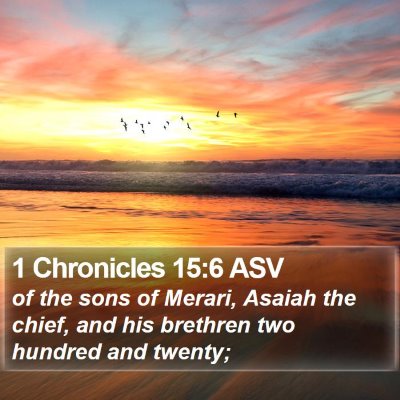 1 Chronicles 15:6 ASV Bible Verse Image