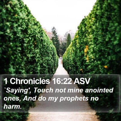 1 Chronicles 16:22 ASV Bible Verse Image