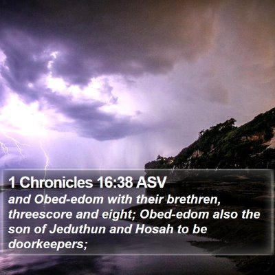 1 Chronicles 16:38 ASV Bible Verse Image