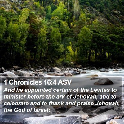 1 Chronicles 16:4 ASV Bible Verse Image