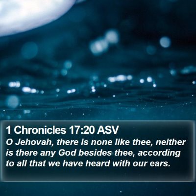 1 Chronicles 17:20 ASV Bible Verse Image