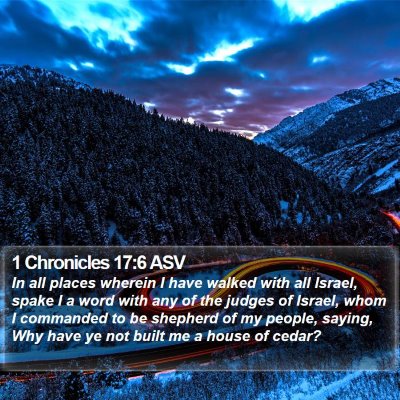 1 Chronicles 17:6 ASV Bible Verse Image