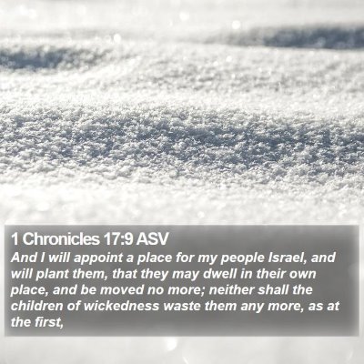 1 Chronicles 17:9 ASV Bible Verse Image