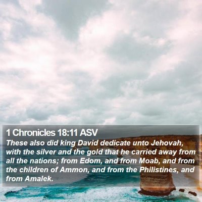 1 Chronicles 18:11 ASV Bible Verse Image