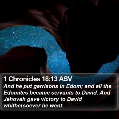 1 Chronicles 18:13 ASV Bible Verse Image