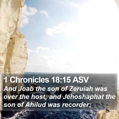 1 Chronicles 18:15 ASV Bible Verse Image