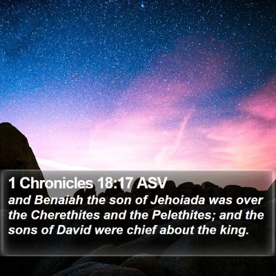 1 Chronicles 18:17 ASV Bible Verse Image
