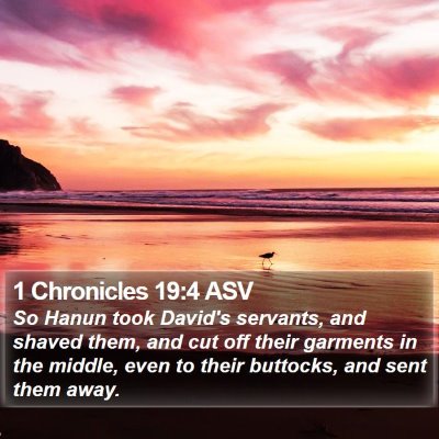 1 Chronicles 19:4 ASV Bible Verse Image