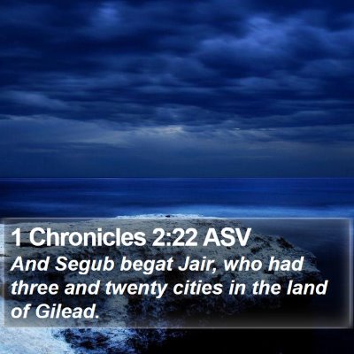 1 Chronicles 2:22 ASV Bible Verse Image