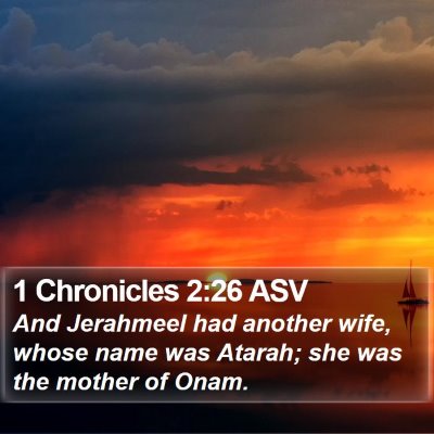 1 Chronicles 2:26 ASV Bible Verse Image