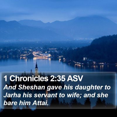 1 Chronicles 2:35 ASV Bible Verse Image