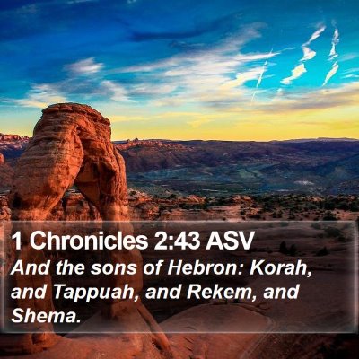 1 Chronicles 2:43 ASV Bible Verse Image
