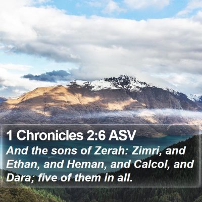 1 Chronicles 2:6 ASV Bible Verse Image