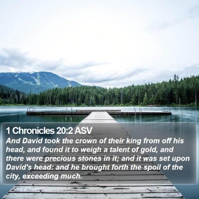 1 Chronicles 20:2 ASV Bible Verse Image