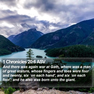 1 Chronicles 20:6 ASV Bible Verse Image