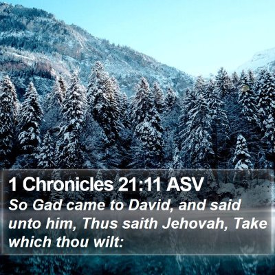 1 Chronicles 21:11 ASV Bible Verse Image